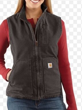 Carhartt Unisex V33 Unisex Sherpa-Lined Mock Work Vest With Carhartt Cap